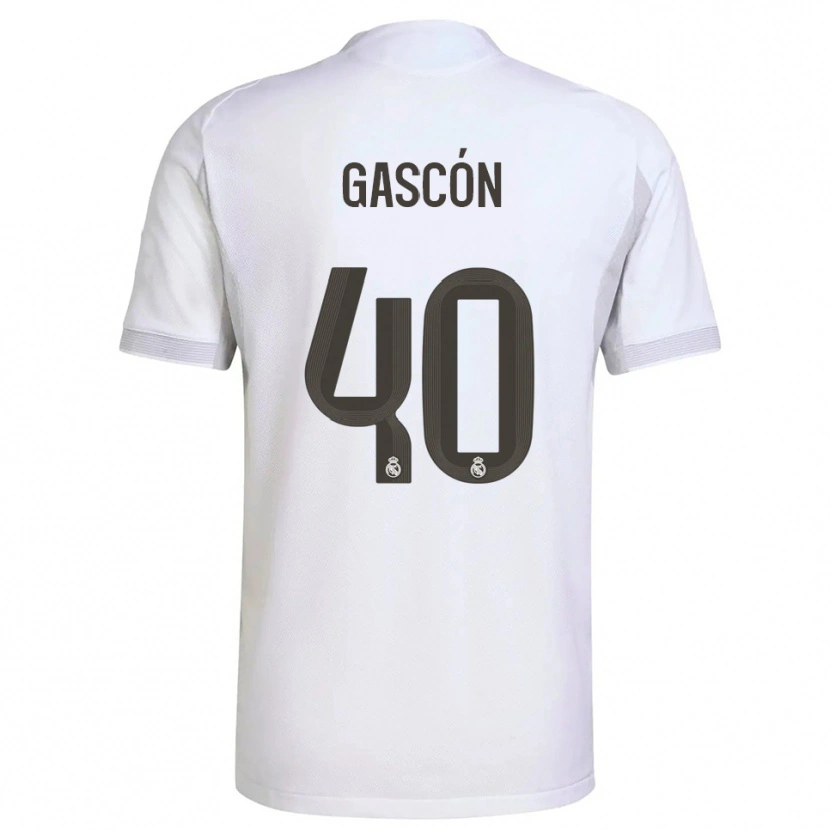 Danxen Hombre Camiseta Ignacio Gascón #40 Blanco Amarillo 1ª Equipación 2025/26 La Camisa México