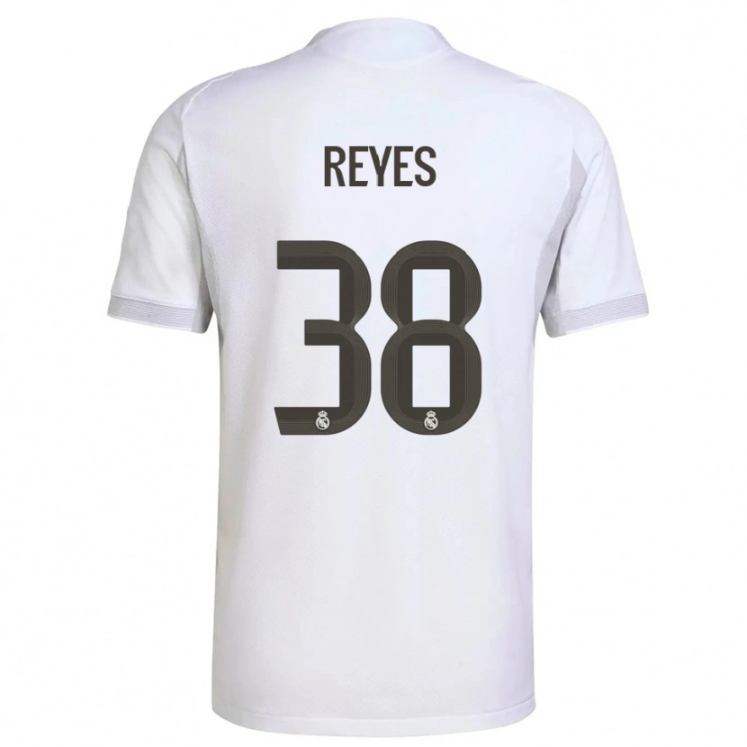 Danxen Hombre Camiseta José Reyes #38 Blanco Amarillo 1ª Equipación 2025/26 La Camisa México
