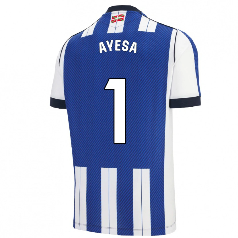 Danxen Hombre Camiseta Gaizka Ayesa #1 Azul Blanco 1ª Equipación 2025/26 La Camisa México