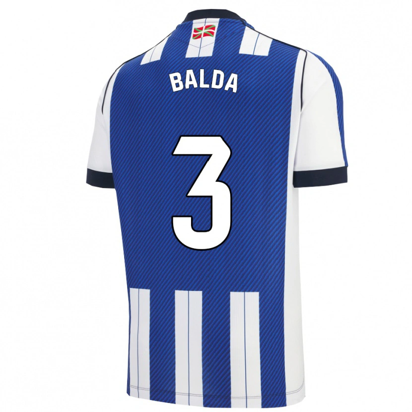 Danxen Hombre Camiseta Jon Balda #3 Azul Blanco 1ª Equipación 2025/26 La Camisa México