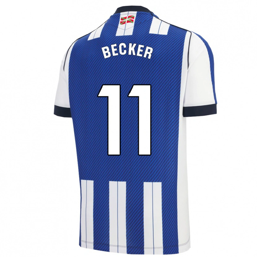 Danxen Hombre Camiseta Sheraldo Becker #11 Azul Blanco 1ª Equipación 2025/26 La Camisa México