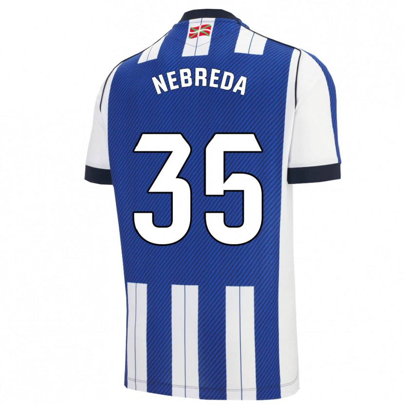 Danxen Hombre Camiseta Eloy Nebreda #35 Azul Blanco 1ª Equipación 2025/26 La Camisa México