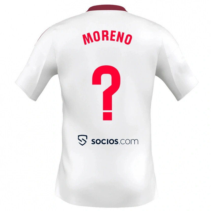 Danxen Hombre Camiseta Jorge Moreno #0 Blanco Rojo 1ª Equipación 2025/26 La Camisa México