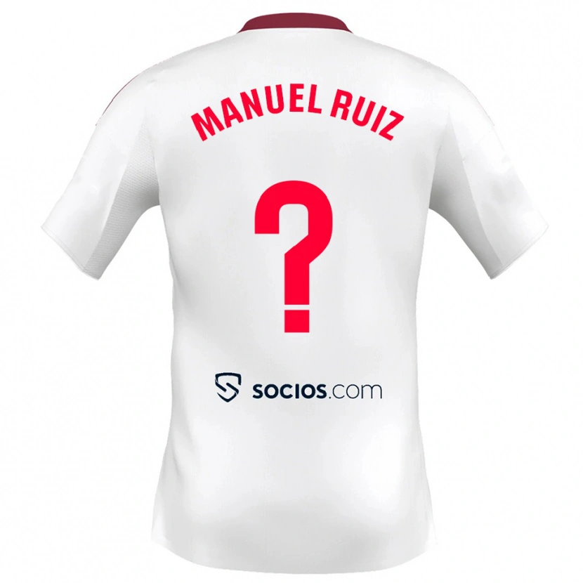 Danxen Hombre Camiseta José Manuel Ruiz #0 Blanco Rojo 1ª Equipación 2025/26 La Camisa México