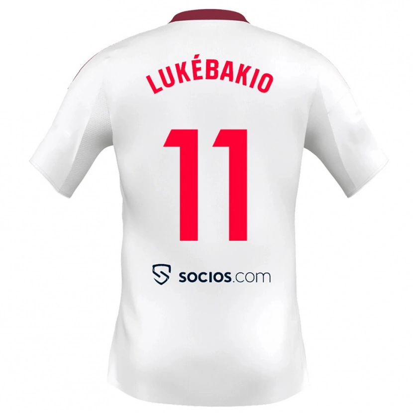 Danxen Hombre Camiseta Dodi Lukébakio #11 Blanco Rojo 1ª Equipación 2025/26 La Camisa México