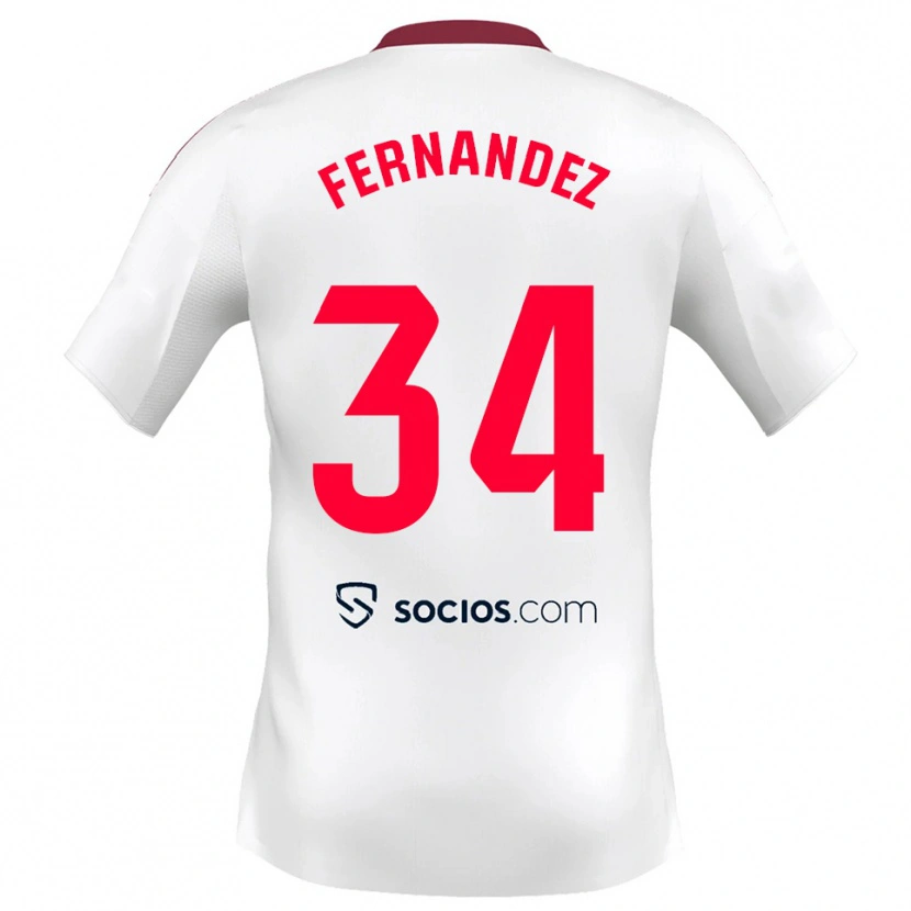 Danxen Hombre Camiseta Marc Fernández #34 Blanco Rojo 1ª Equipación 2025/26 La Camisa México
