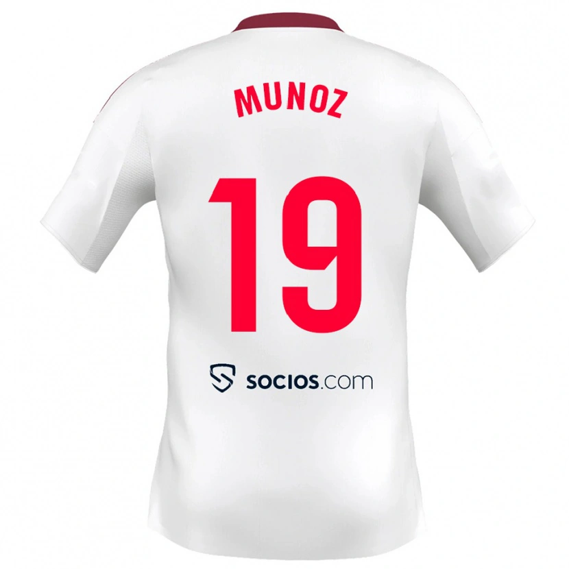 Danxen Hombre Camiseta Iker Muñoz #19 Blanco Rojo 1ª Equipación 2025/26 La Camisa México