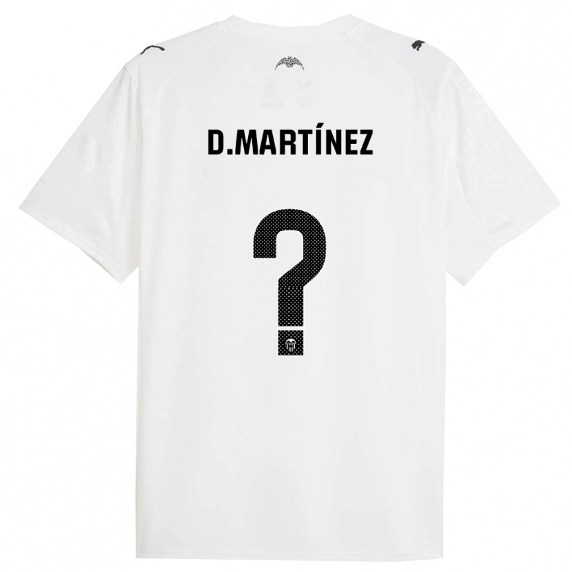 Danxen Hombre Camiseta David Martínez #0 Blanco Negro 1ª Equipación 2025/26 La Camisa México
