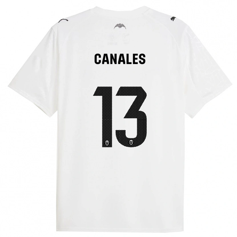 Danxen Hombre Camiseta Antonia Canales #13 Blanco Negro 1ª Equipación 2025/26 La Camisa México