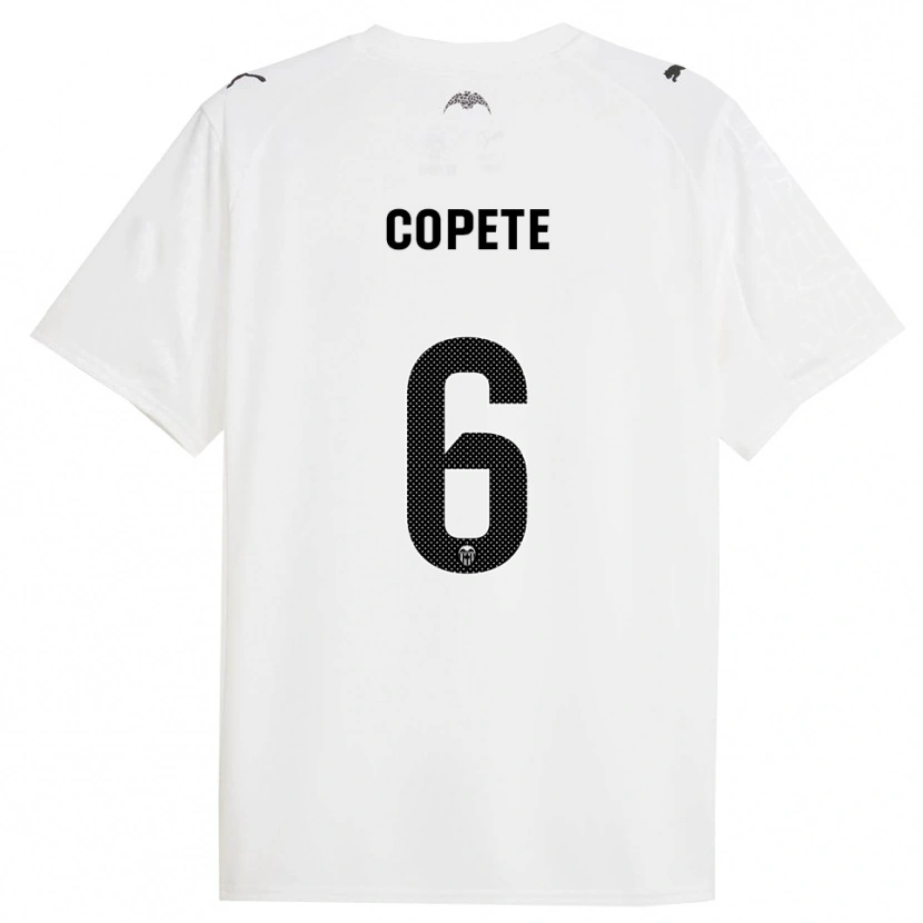 Danxen Hombre Camiseta José Copete #6 Blanco Negro 1ª Equipación 2025/26 La Camisa México
