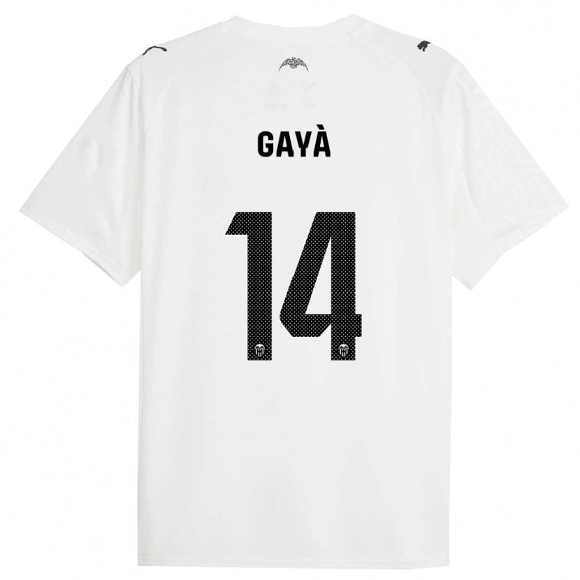 Danxen Hombre Camiseta José Gayà #14 Blanco Negro 1ª Equipación 2025/26 La Camisa México