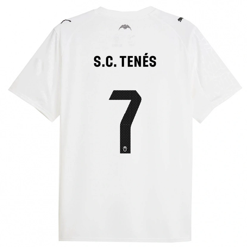 Danxen Hombre Camiseta Sergi Canós #7 Blanco Negro 1ª Equipación 2025/26 La Camisa México