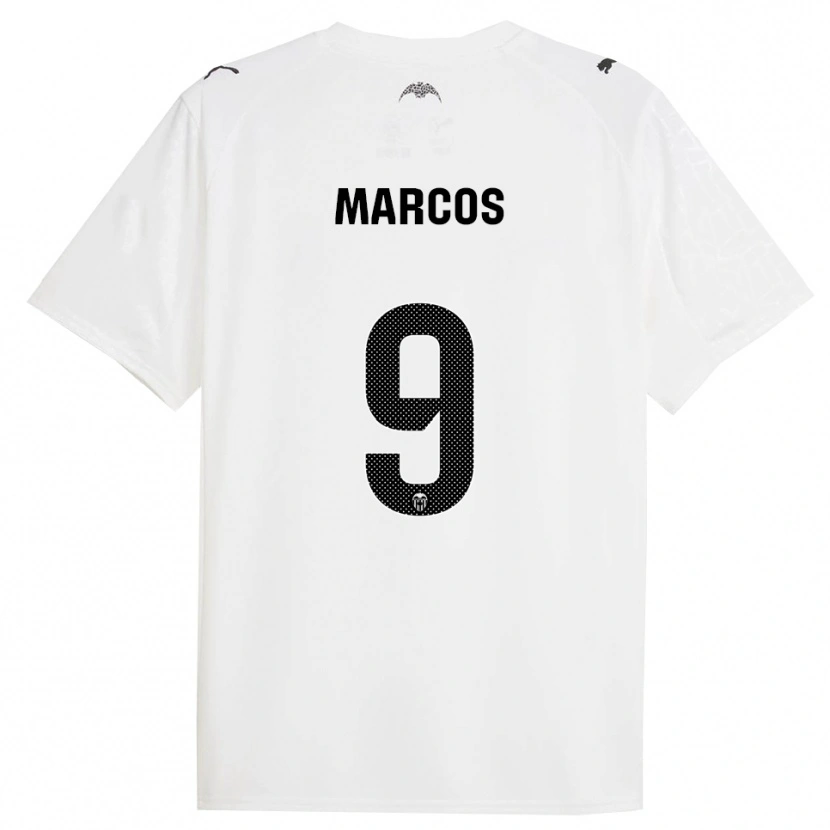 Danxen Hombre Camiseta Ana Marcos #9 Blanco Negro 1ª Equipación 2025/26 La Camisa México