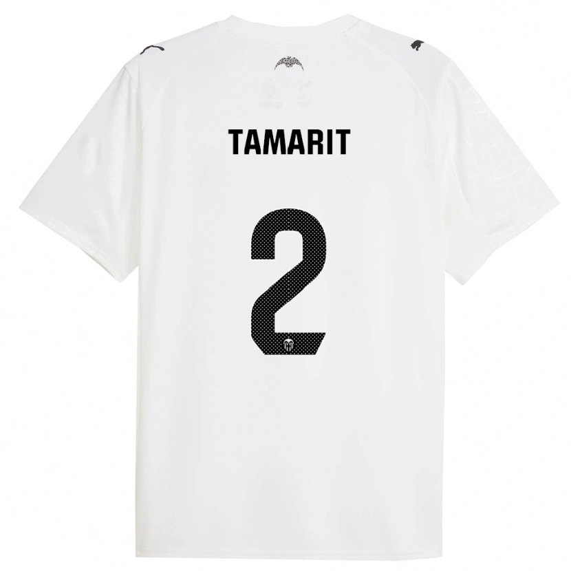 Danxen Hombre Camiseta Sara Tamarit Verdeguer #2 Blanco Negro 1ª Equipación 2025/26 La Camisa México