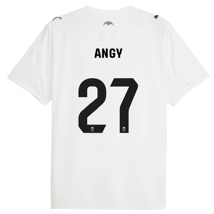 Danxen Hombre Camiseta Angy #27 Blanco Negro 1ª Equipación 2025/26 La Camisa México