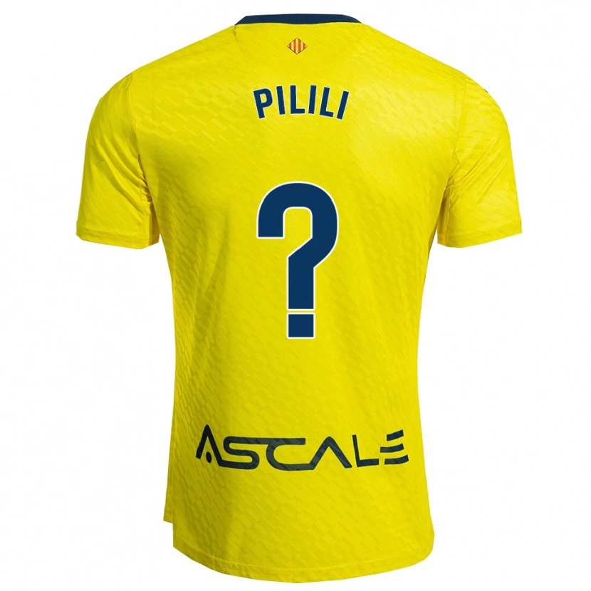Danxen Hombre Camiseta Lucas Pilili #0 Amarillo Marino 1ª Equipación 2025/26 La Camisa México