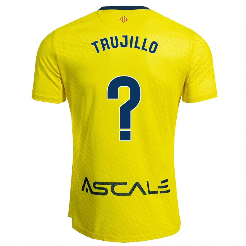 Danxen Hombre Camiseta Jairo Trujillo #0 Amarillo Marino 1ª Equipación 2025/26 La Camisa México