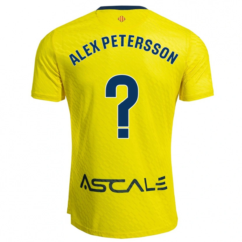 Danxen Hombre Camiseta Max Alex Petersson #0 Amarillo Marino 1ª Equipación 2025/26 La Camisa México