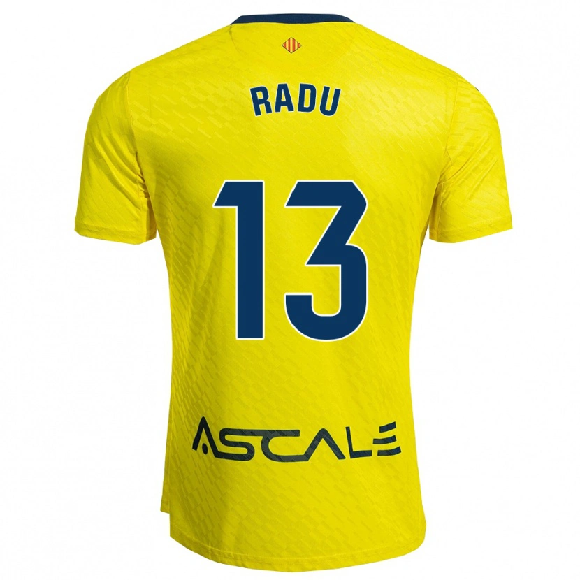 Danxen Hombre Camiseta Sasha Radu #13 Amarillo Marino 1ª Equipación 2025/26 La Camisa México
