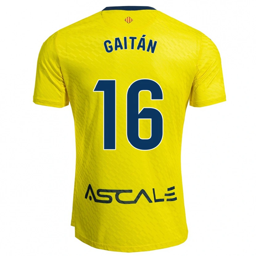 Danxen Hombre Camiseta Joselillo Gaitán #16 Amarillo Marino 1ª Equipación 2025/26 La Camisa México