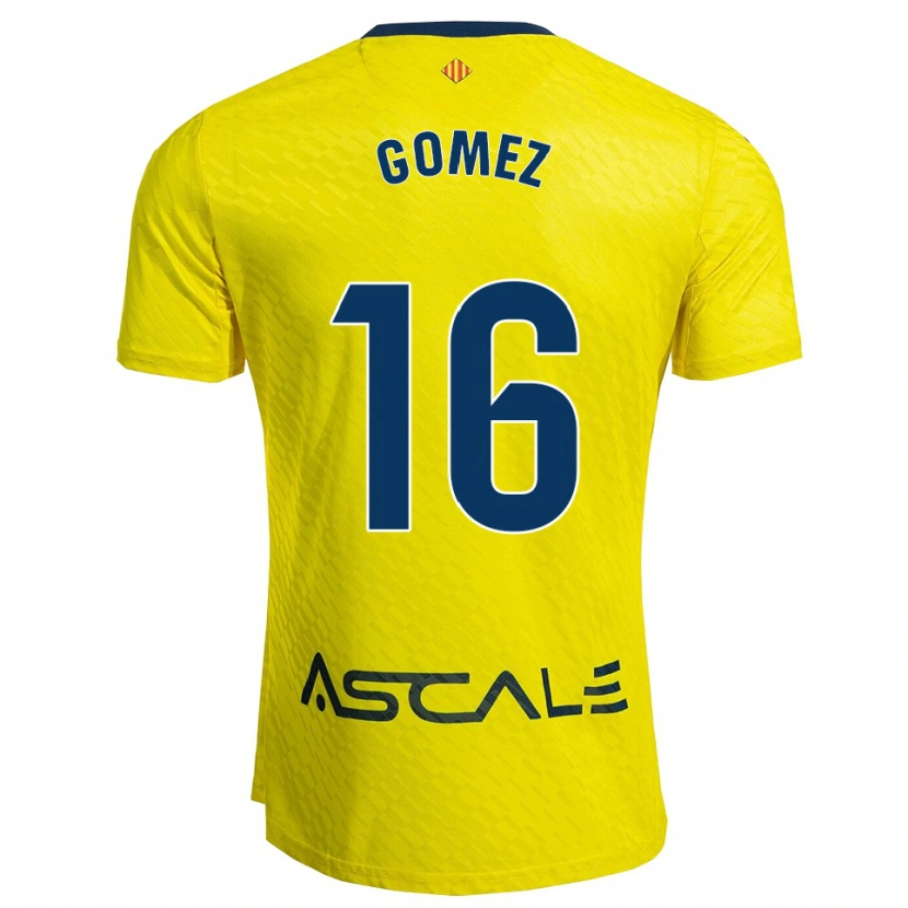 Danxen Hombre Camiseta Queralt Gómez #16 Amarillo Marino 1ª Equipación 2025/26 La Camisa México