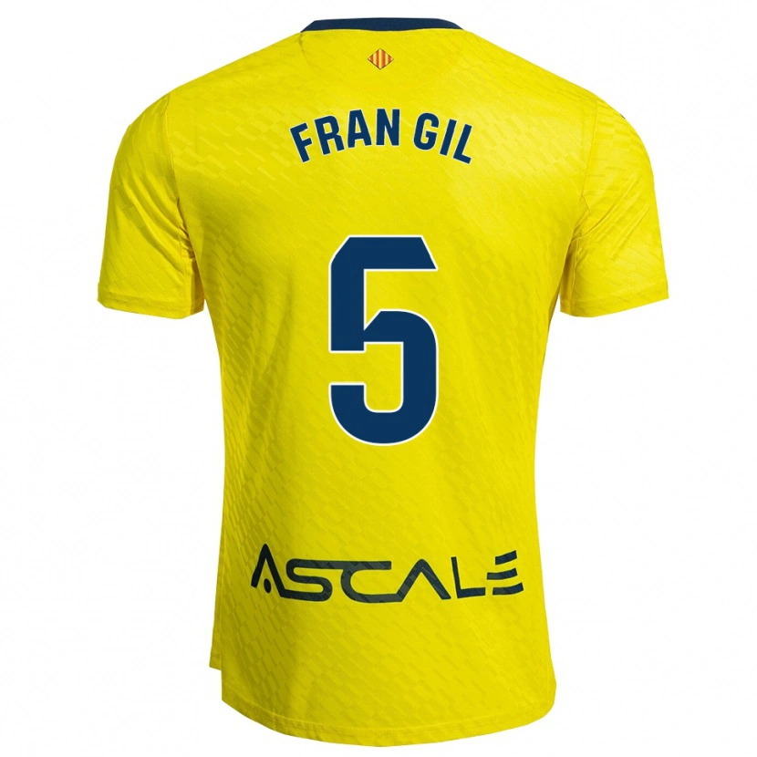 Danxen Hombre Camiseta Fran Gil #5 Amarillo Marino 1ª Equipación 2025/26 La Camisa México
