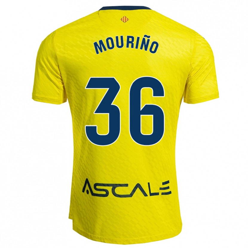 Danxen Hombre Camiseta Santiago Mouriño #36 Amarillo Marino 1ª Equipación 2025/26 La Camisa México
