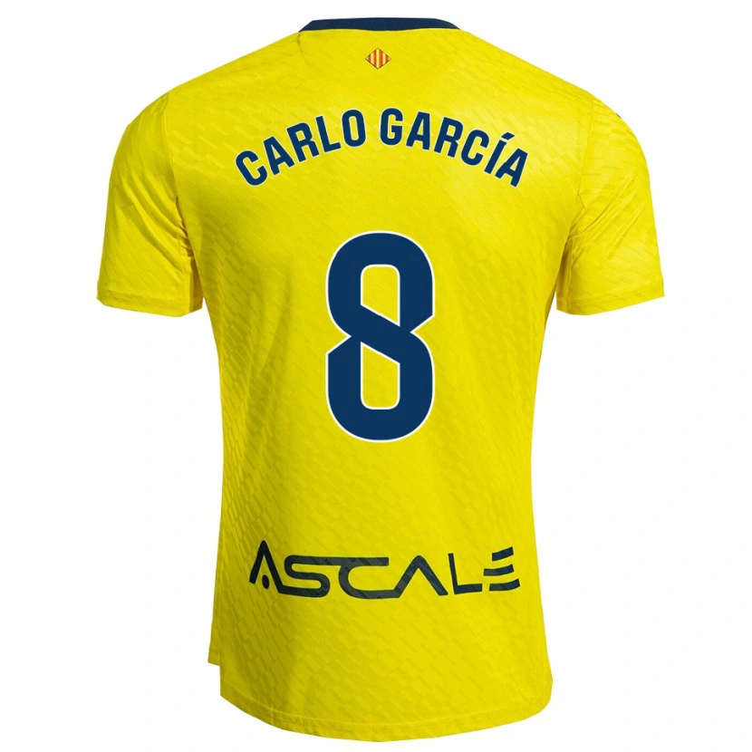 Danxen Hombre Camiseta Carlo García #8 Amarillo Marino 1ª Equipación 2025/26 La Camisa México