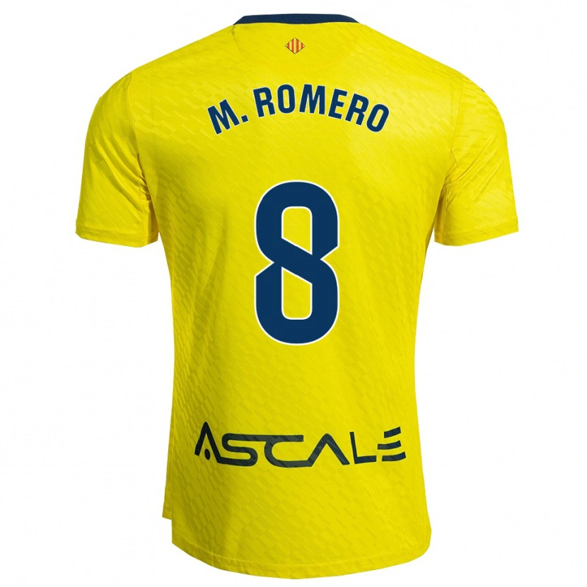 Danxen Hombre Camiseta María Romero Catalan #8 Amarillo Marino 1ª Equipación 2025/26 La Camisa México