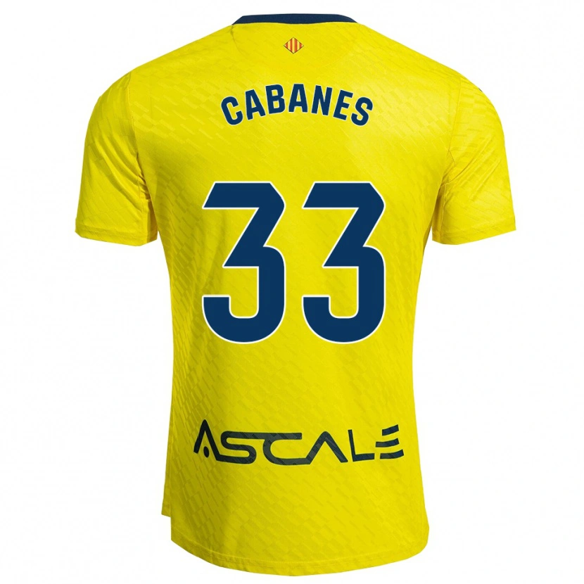 Danxen Hombre Camiseta Pau Cabanes #33 Amarillo Marino 1ª Equipación 2025/26 La Camisa México