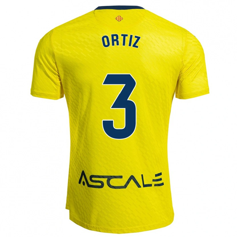 Danxen Hombre Camiseta Eneko Ortiz #3 Amarillo Marino 1ª Equipación 2025/26 La Camisa México