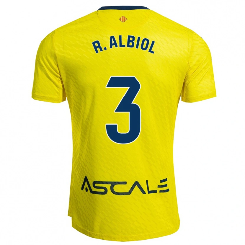 Danxen Hombre Camiseta Raúl Albiol #3 Amarillo Marino 1ª Equipación 2025/26 La Camisa México