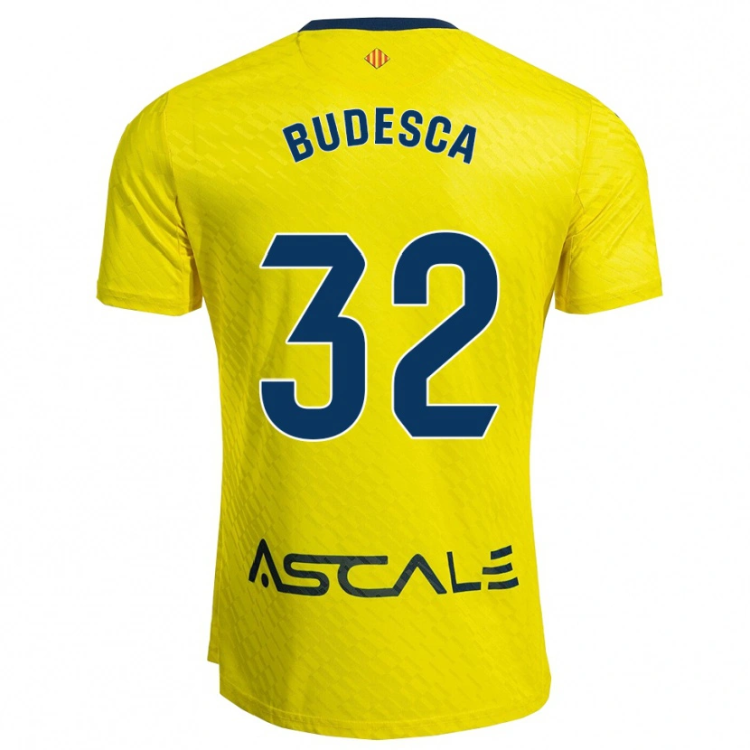 Danxen Hombre Camiseta Daniel Budesca #32 Amarillo Marino 1ª Equipación 2025/26 La Camisa México