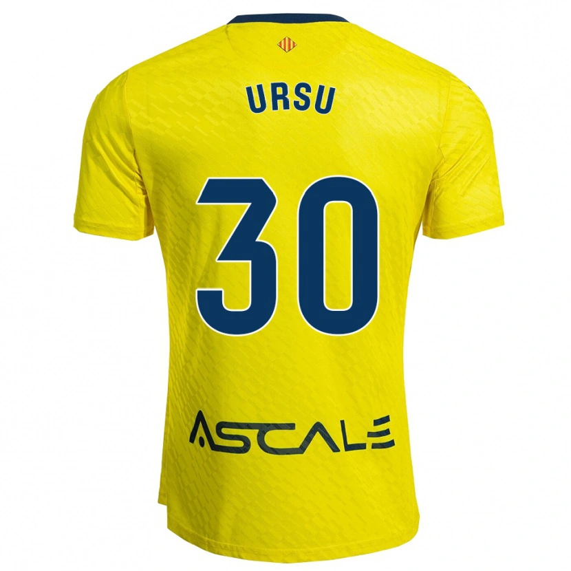 Danxen Hombre Camiseta Eduard Ursu #30 Amarillo Marino 1ª Equipación 2025/26 La Camisa México