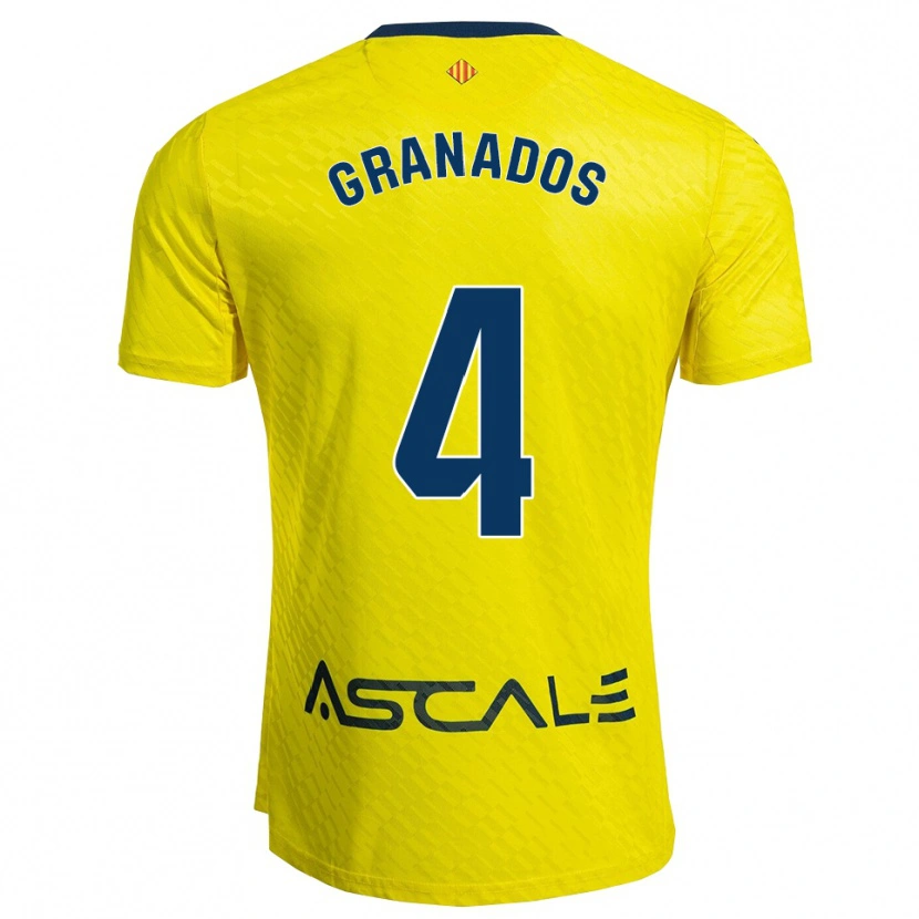 Danxen Hombre Camiseta Carlos Granados #4 Amarillo Marino 1ª Equipación 2025/26 La Camisa México