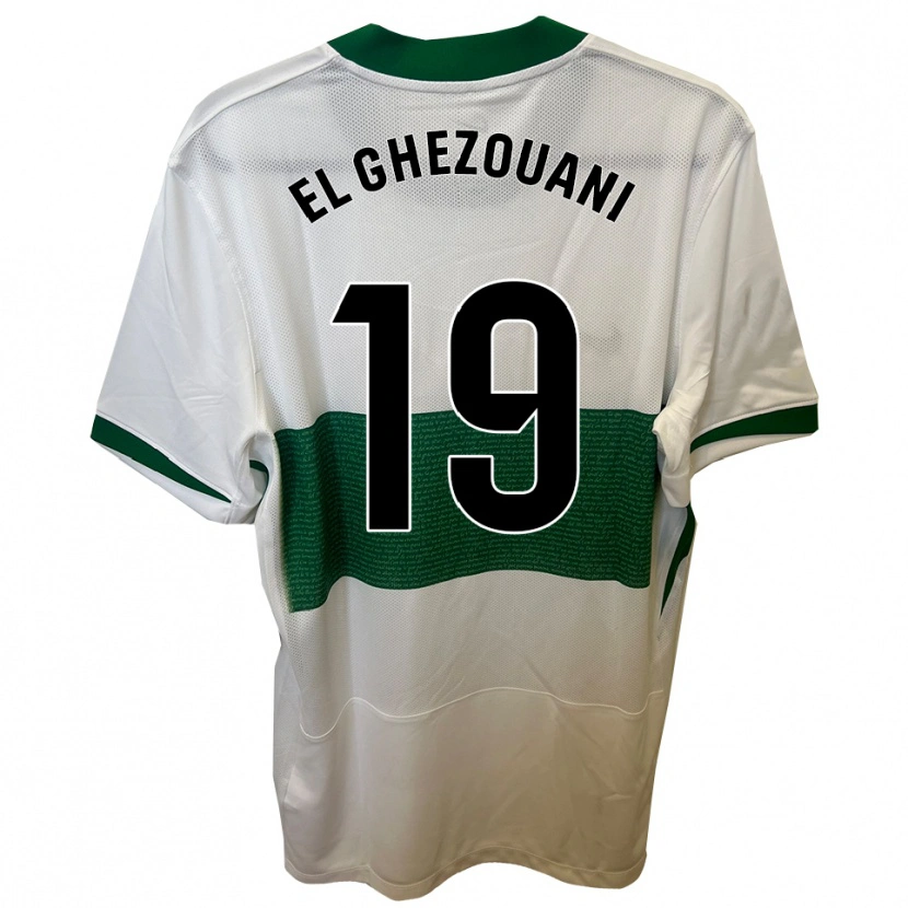 Danxen Hombre Camiseta Mourad El Ghezouani #19 Blanco Verde 1ª Equipación 2025/26 La Camisa México