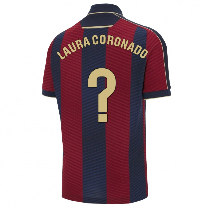 Danxen Hombre Camiseta Laura Coronado Vilchez #0 Rojo Marino 1ª Equipación 2025/26 La Camisa México