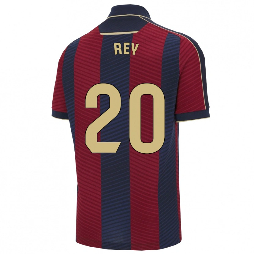 Danxen Hombre Camiseta Oriol Rey #20 Rojo Marino 1ª Equipación 2025/26 La Camisa México