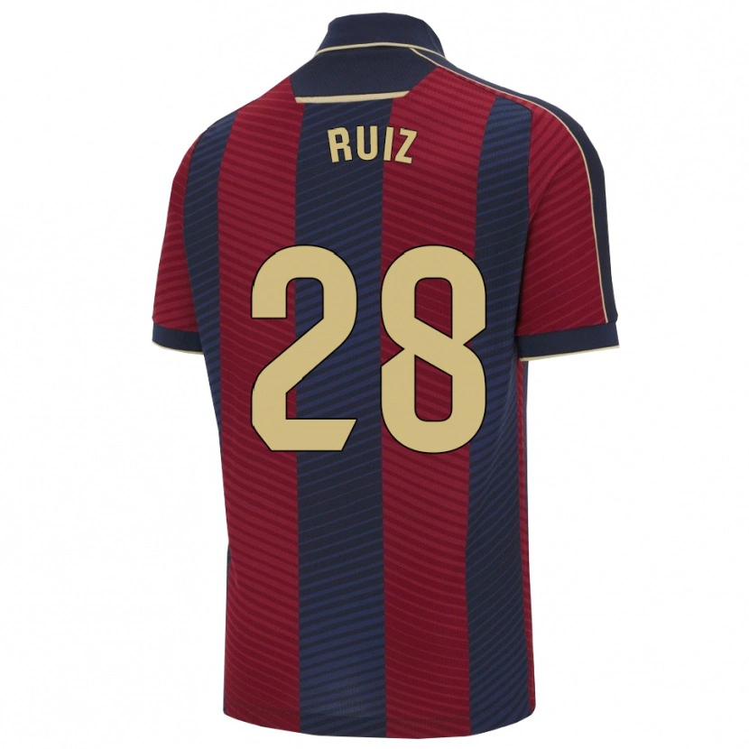 Danxen Hombre Camiseta Joan Ruiz #28 Rojo Marino 1ª Equipación 2025/26 La Camisa México