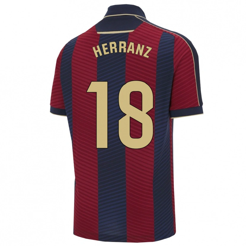 Danxen Hombre Camiseta Alejandro Herranz #18 Rojo Marino 1ª Equipación 2025/26 La Camisa México