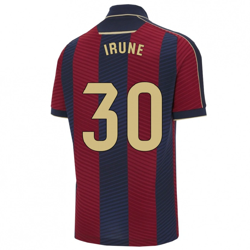 Danxen Hombre Camiseta Irune Cervera #30 Rojo Marino 1ª Equipación 2025/26 La Camisa México