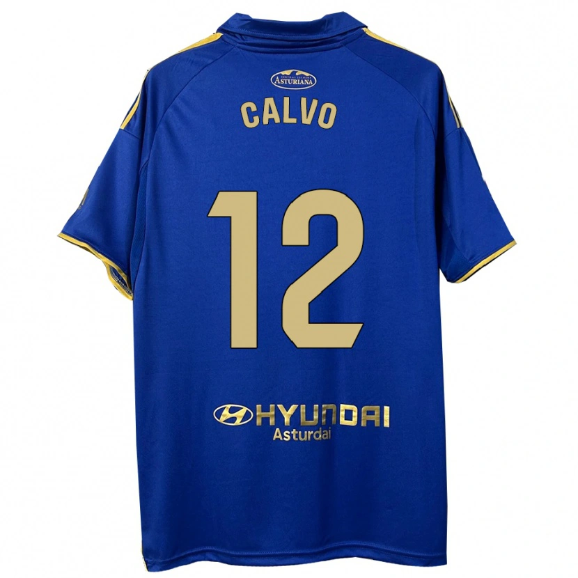 Danxen Hombre Camiseta Dani Calvo #12 Azul Oro 1ª Equipación 2025/26 La Camisa México