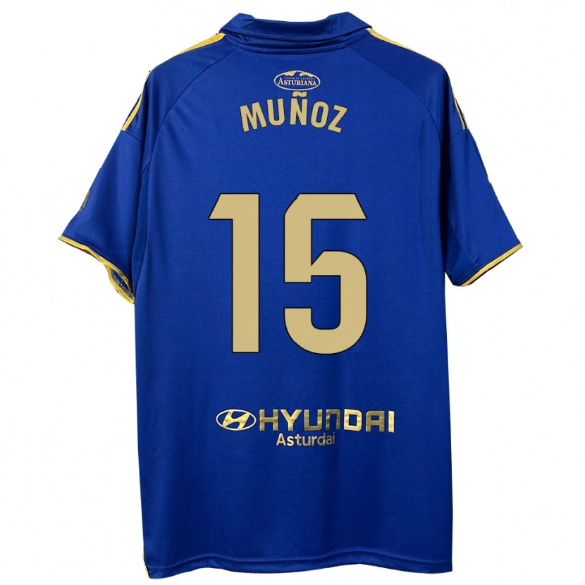 Danxen Hombre Camiseta Curro Muñoz #15 Azul Oro 1ª Equipación 2025/26 La Camisa México