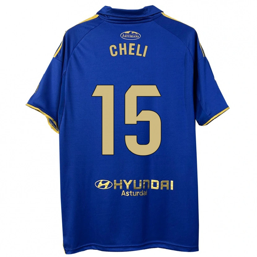 Danxen Hombre Camiseta Cheli #15 Azul Oro 1ª Equipación 2025/26 La Camisa México