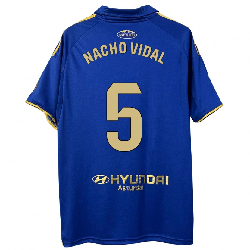 Danxen Hombre Camiseta Nacho Vidal #5 Azul Oro 1ª Equipación 2025/26 La Camisa México