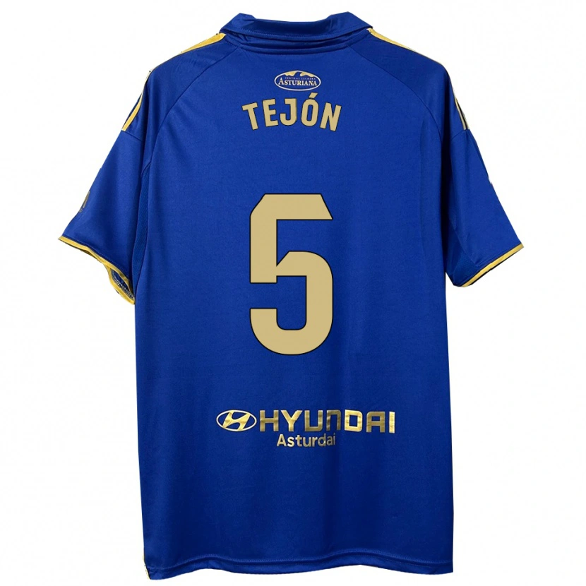 Danxen Hombre Camiseta Diego Tejón #5 Azul Oro 1ª Equipación 2025/26 La Camisa México