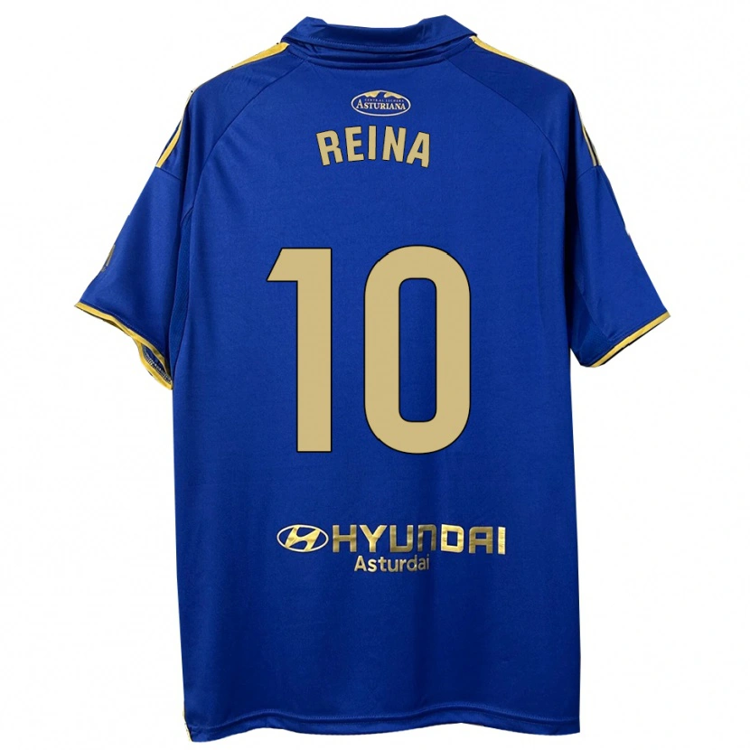 Danxen Hombre Camiseta Alberto Reina #10 Azul Oro 1ª Equipación 2025/26 La Camisa México