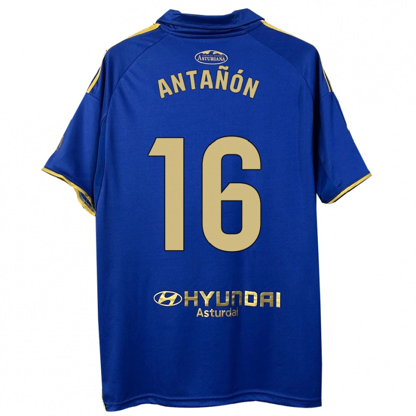 Danxen Hombre Camiseta Lucas Antañón #16 Azul Oro 1ª Equipación 2025/26 La Camisa México