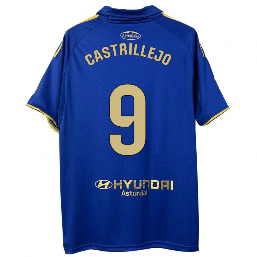 Danxen Hombre Camiseta Guillermo Castrillejo #9 Azul Oro 1ª Equipación 2025/26 La Camisa México