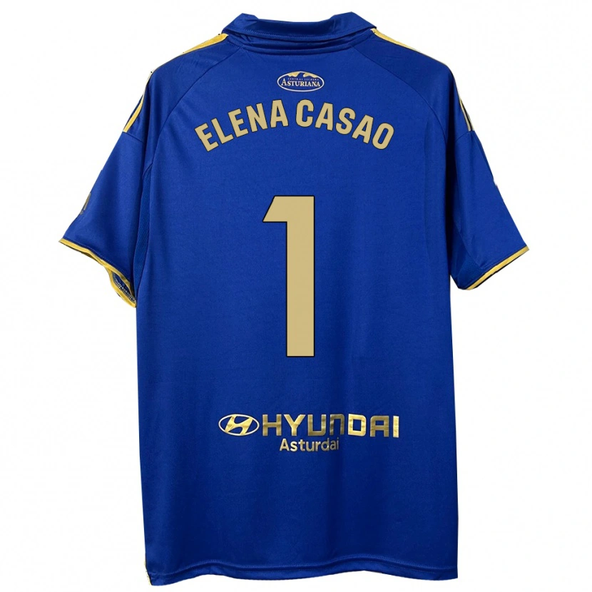 Danxen Hombre Camiseta Elena Casao López #1 Azul Oro 1ª Equipación 2025/26 La Camisa México